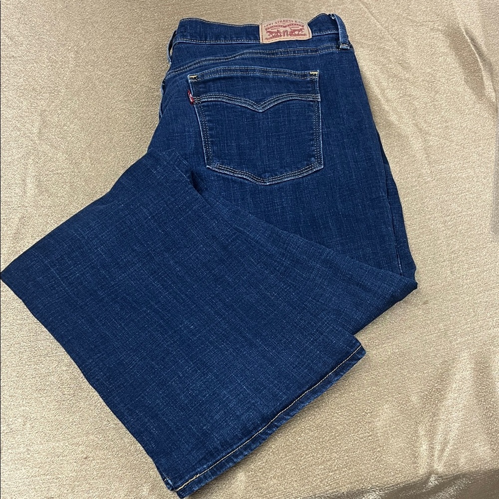 Levi's Women's Boot Cut Jeans in Dark Blue Denim
